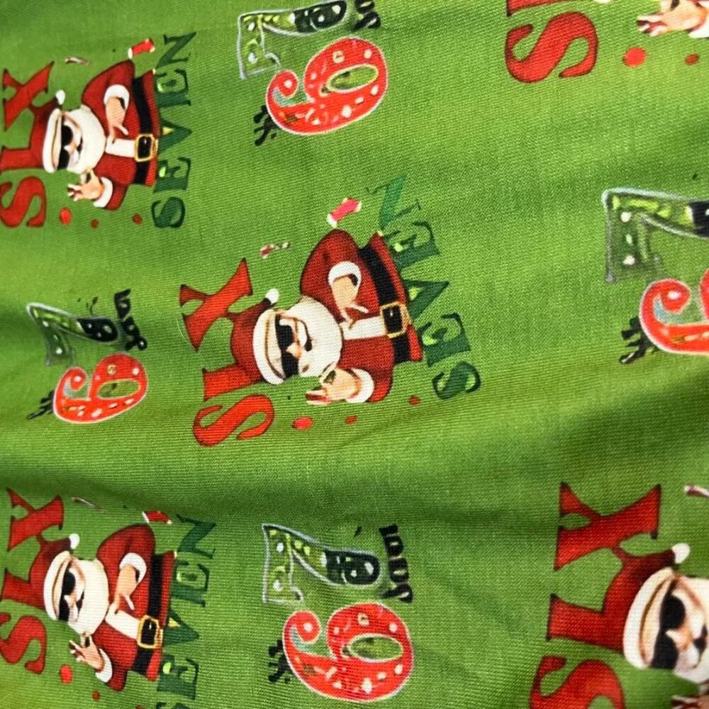 3/$20 Bundle 🌈 Boys Santa Christmas Pajama Pants “Six Seven” Green 8 NWOT